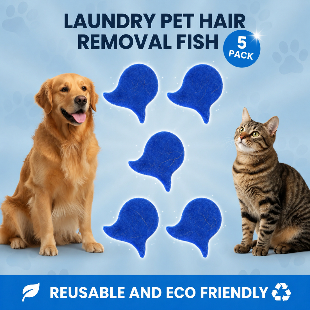 5-pack laundry fish pet hair catcher